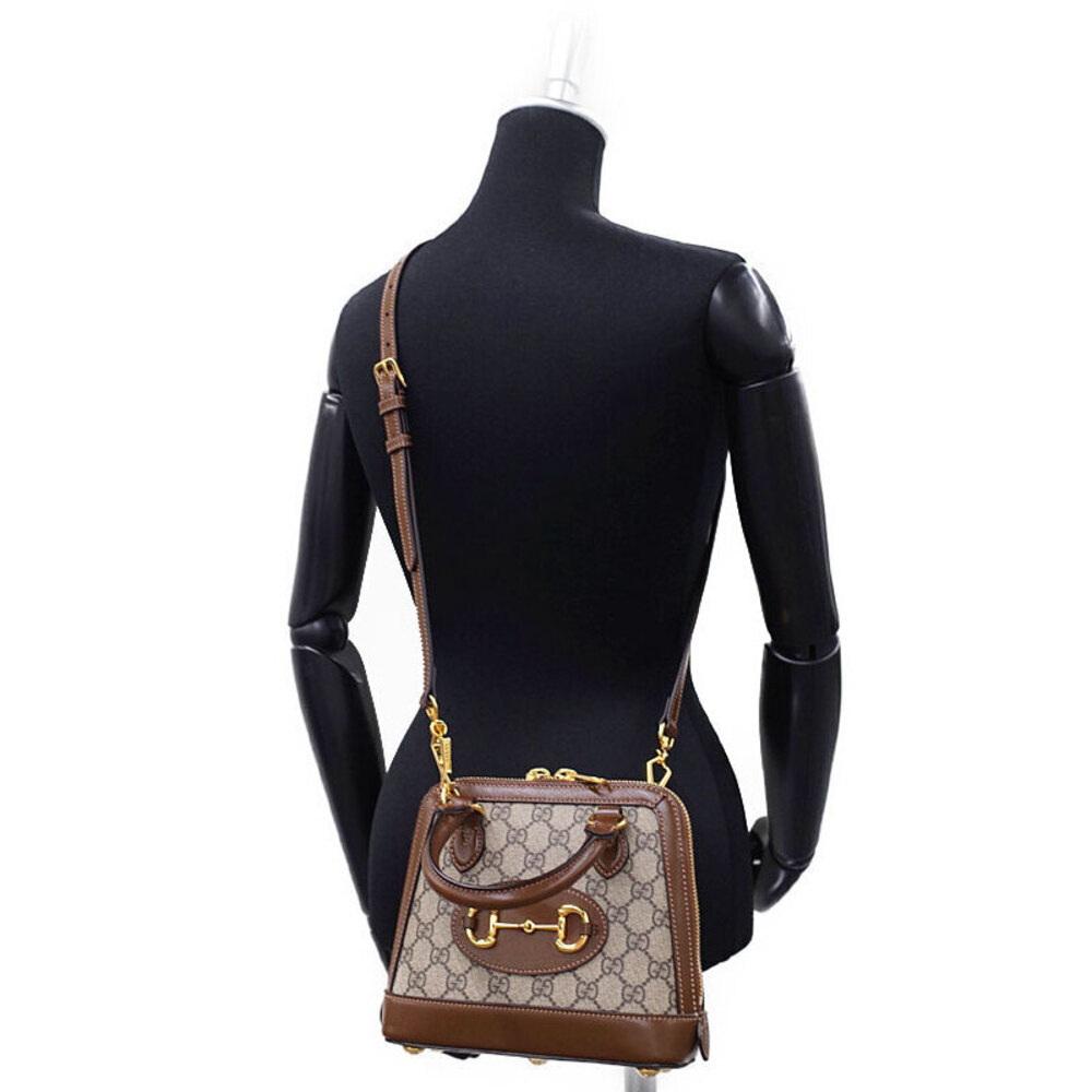 Gucci Handle Top 1955 Horsebit Brown Bag - Picture 9 of 9